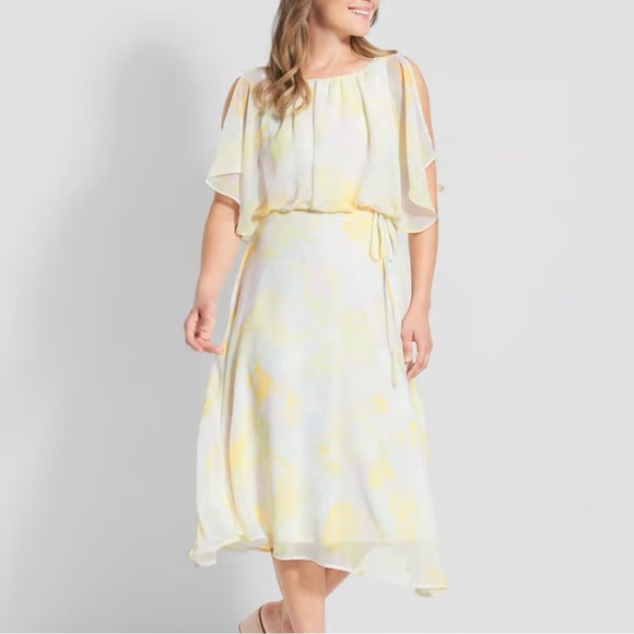 New ModCloth Flutter of Flattery Midi Dress - Picture 1 of 7